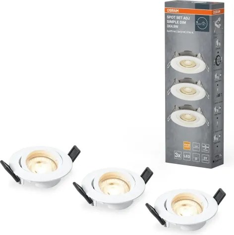 Osram - Set da 3 faretti da incasso LED SPOT LED/4,9W/230V 2700K bianchi