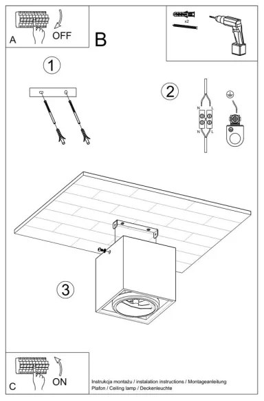 Luce Spot VALDE 1xGU10/40W/230V