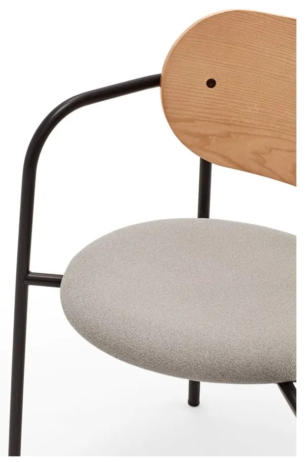 Sedia da pranzo grigia in rovere Eclipse - Teulat