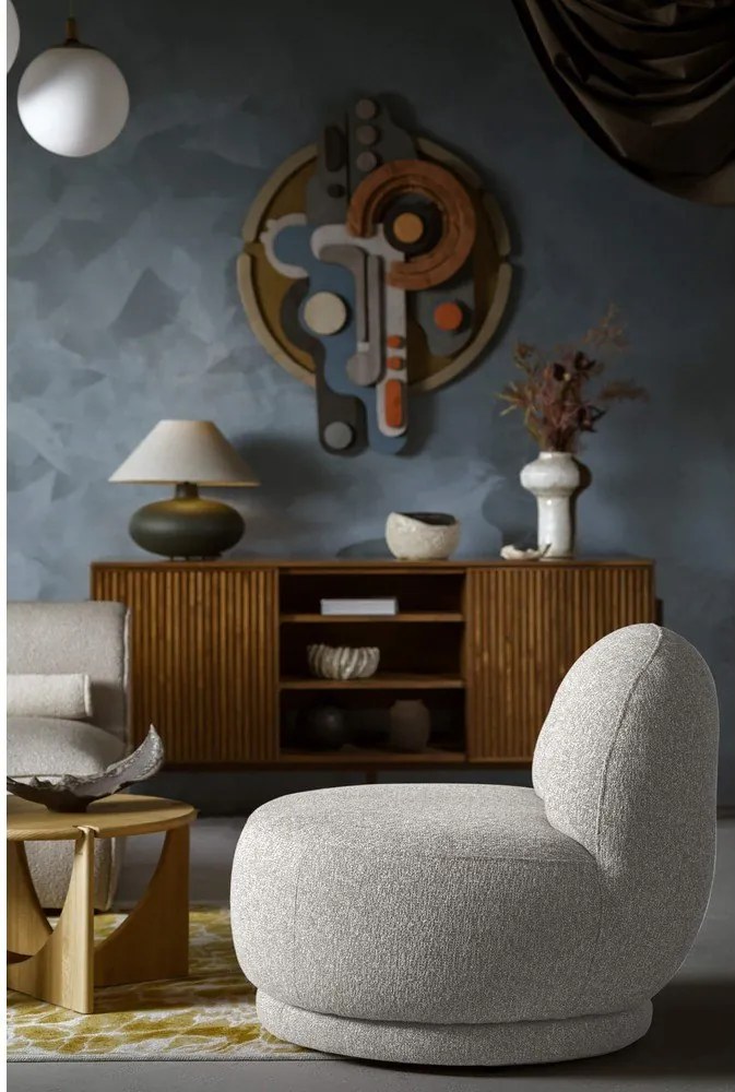 Poltrona grigio chiaro Ovo – Miuform