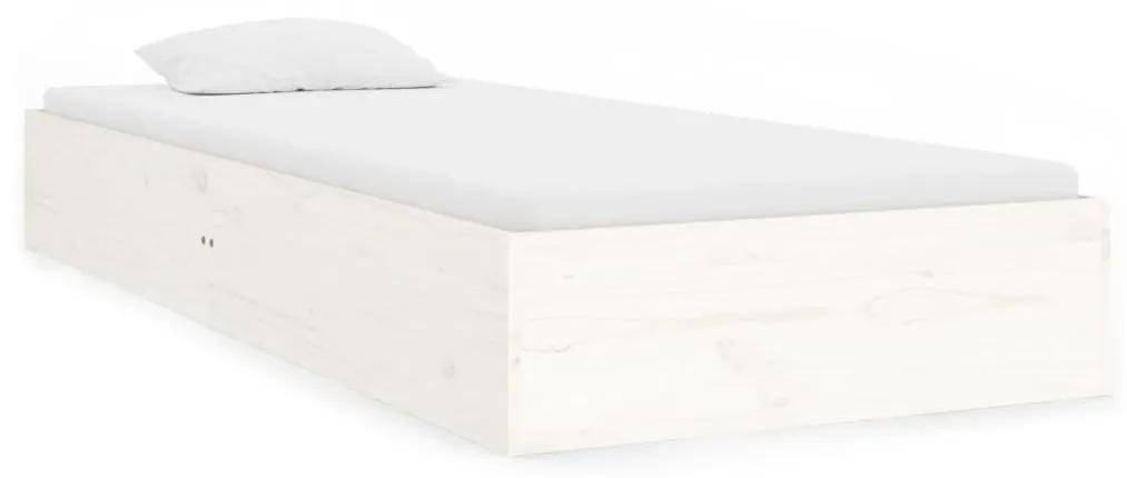Giroletto bianco in legno massello 75x190 cm 2ft6 small single