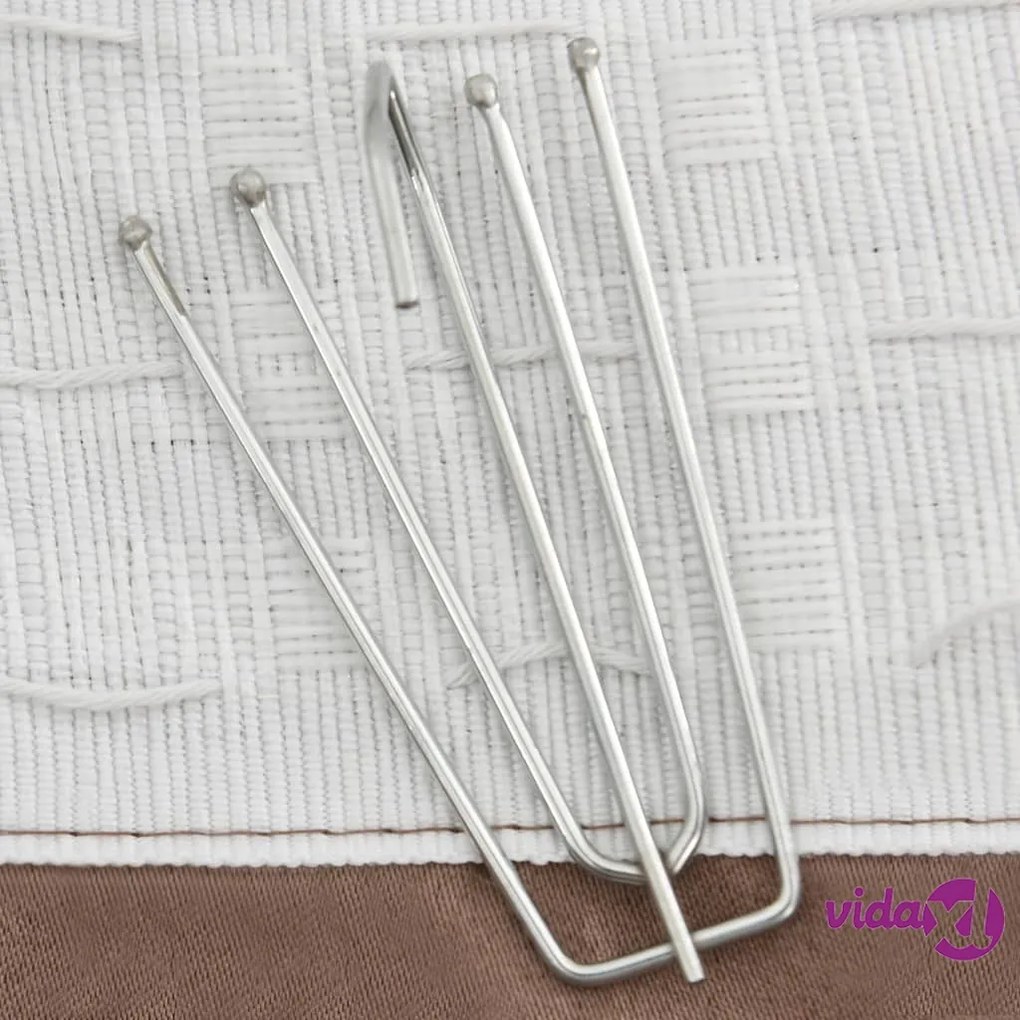 vidaXL Tende Oscuranti con Ganci Effetto Lino 2 pz Talpa 140x245 cm