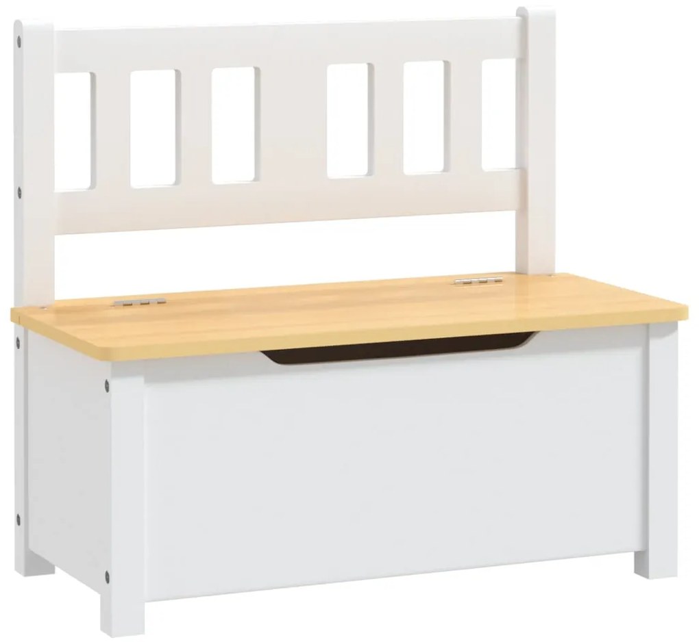 Set tavolo e sedie per bambini 4 pezzi bianco e beige in mdf