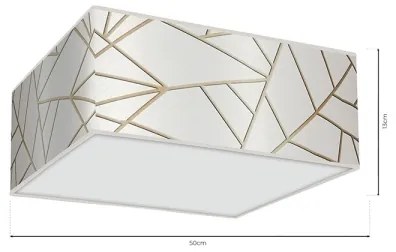 Plafoniera  ZIGGY 3xE27/60W/230V bianca/oro