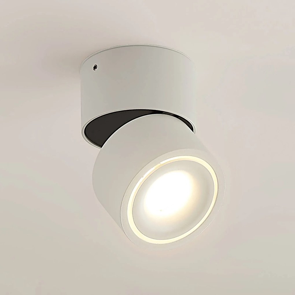 Arcchio Faretto da soffitto LED Rotari, bianco, 1 pz., 710lm Rotari Arcchio, dimmerabile, Bianco / Opale, Corridoio, Alluminio, Moderno