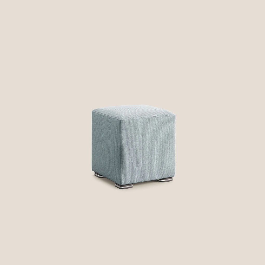 Cube pouf in tessuto morbido smacchiabile T05