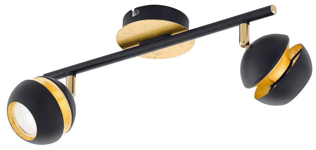 Spot Moderno Nocito In Acciaio Nero 2 Luci Gu10 3W Ip20