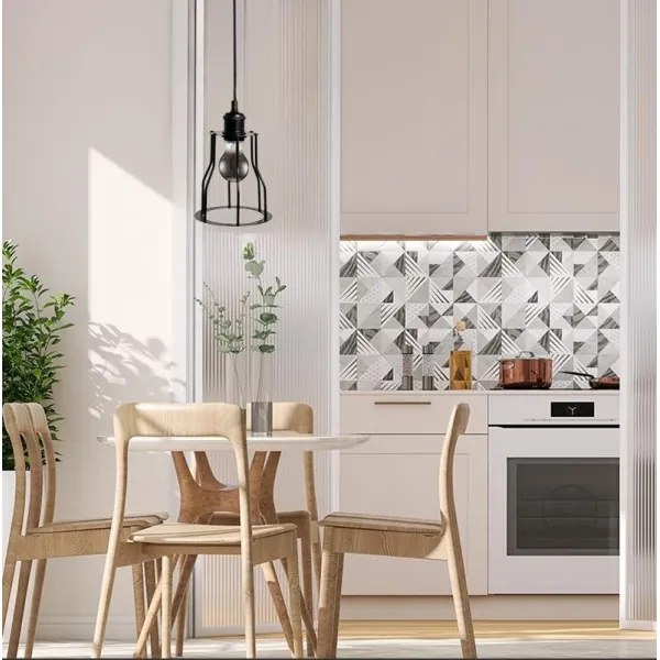 Lampadario a sospensione con filo 1xE27/60W/230V diametro 15 cm nero