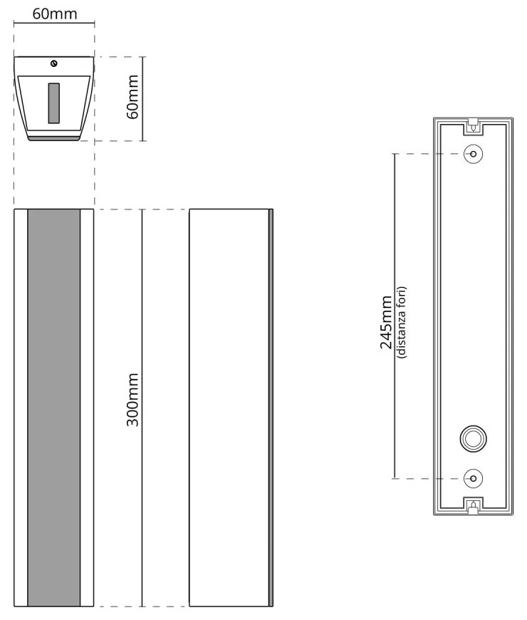 Applique Bidirezionale Bianca 12W CCT, IP65 da esterno - Serie FILO Colore Bianco Variabile CCT