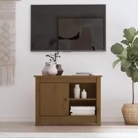 Mobile Porta TV Miele 70x36,5x52 cm in Legno Massello di Pino 814582