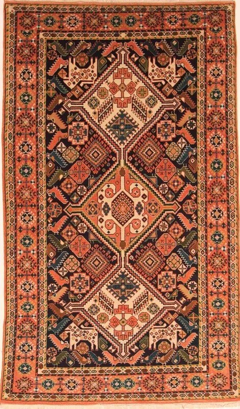 Tappeto orientale 120 x 210 Blu (Russia) Annodato A Mano