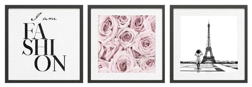 Set di dipinti 3 pz 30x40 cm Parisienne – Styler