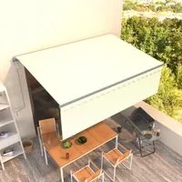 Tenda da Sole Retrattile Automatica con Parasole 4x3m Crema