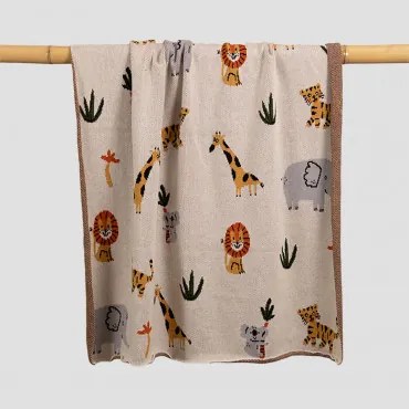 Coperta in cotone Dyano Kids Safari - Sklum
