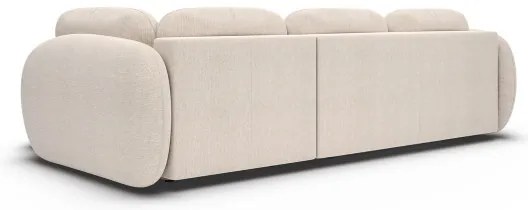 Divano letto angolare con contenitore a L OLBIA, angolo destro, beige