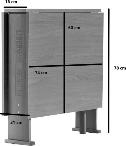 Tavolo da pranzo richiudibile in legno 136x74 cm SUSANNA Ciliegio