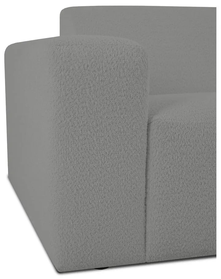 Divano angolare grigio in tessuto bouclé (angolo destro) Roxy - Scandic