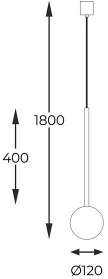 Zuma Line 5639 - Lampadario a sospensione con filo ALI 1xG9/40W/230V