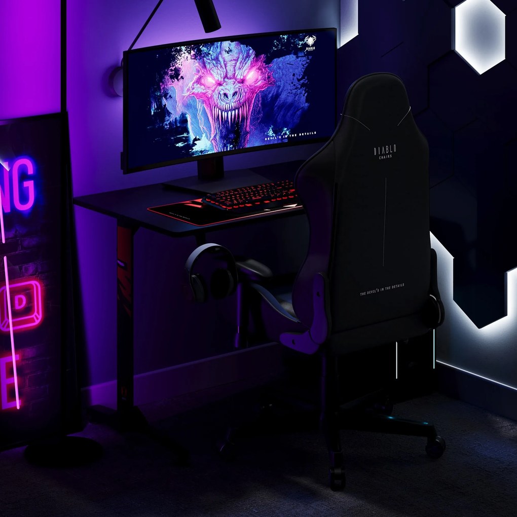 Poltrona da gaming in tessuto blu navy Diablo X-Starter