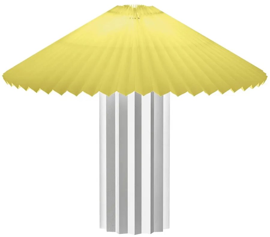 Lampada da tavolo gialla/argentata con paralume in tessuto con intensità regolabile (altezza totale 36 cm) Taite – Blomus