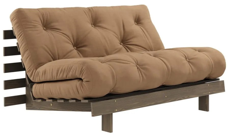 Divano letto marrone chiaro 140 cm Roots - Karup Design