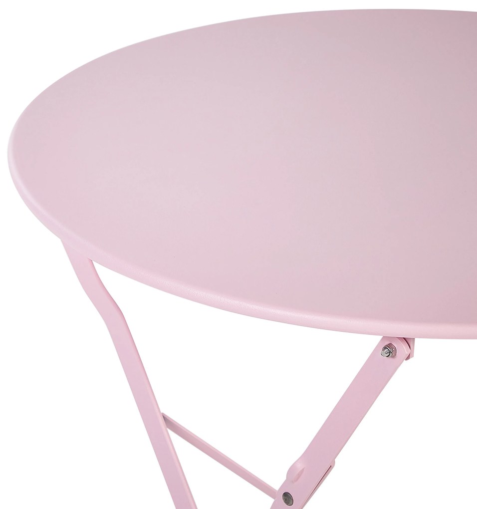 Set da balcone acciaio rosa pastello FIORI Beliani