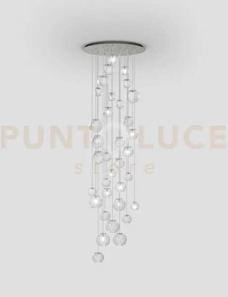 Oto sospensione rc cristallo rigadin nickel satinato 12 luci attacc...