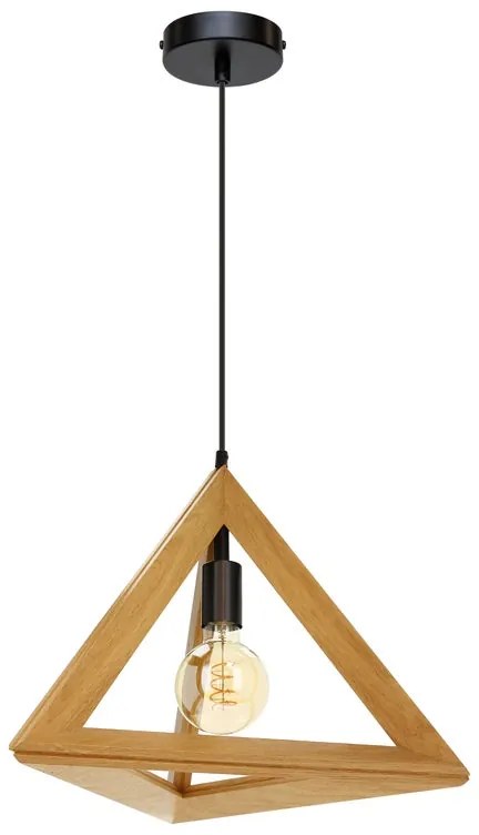 Lampadario Industriale Lampadario Industriale Golino  E27 Ø42cm marrone paralume nero E27 Ø42cm