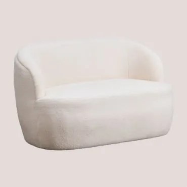 Divano 2 Posti In Ciniglia Dariele Ciniglia Blanc - Sklum