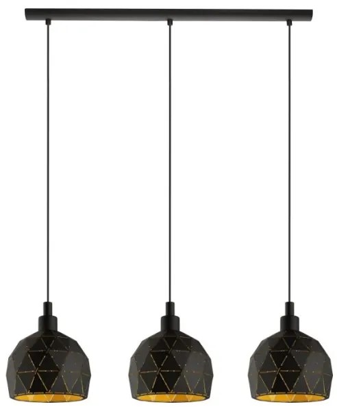 Eglo 97846 - Lampadario a sospensione con filo ROCCAFORTE 3xE14/40W/230V