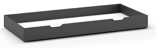 Letto per bambini in legno di pino antracite con letto estraibile e contenitore 90x200 cm DALLAS - Vipack