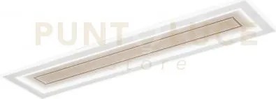 Plafoniera aux beige rettangolare in pmma 40w 5500lm cct 3000 e 400...