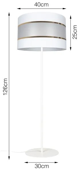 Lampada da terra CORAL 1xE27 / 60W / 230V bianca