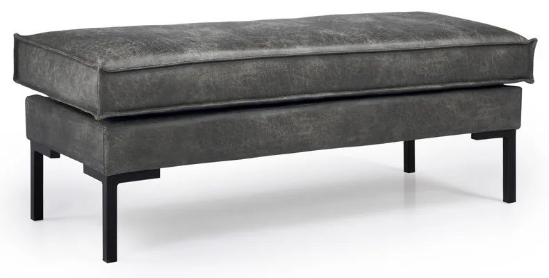 Pouf in similpelle grigio scuro Rate - Scandic