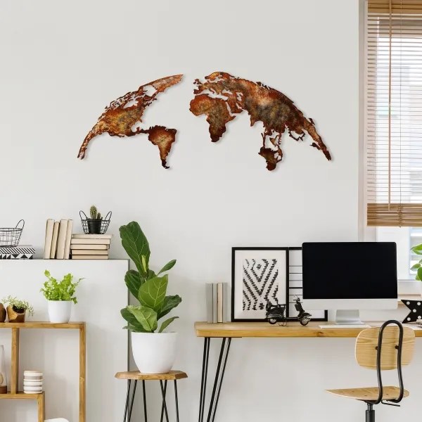 Decorazione da muro 2 pz pianeta metallo