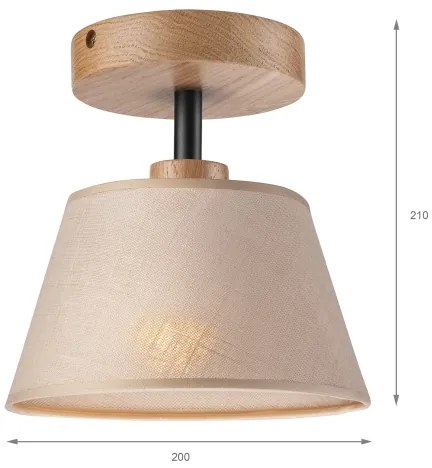Brilagi - LED  Lampadario a plafone ANTHONY 1xE14/60W/230V quercia/beige