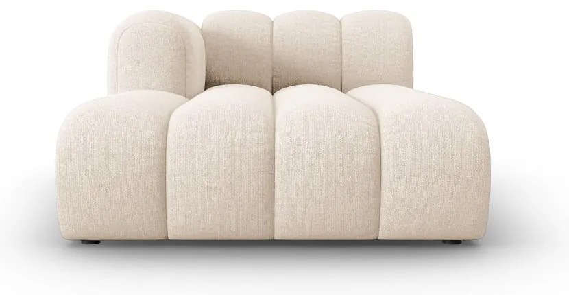 Chaise longue componibile color crema (con penisola a sinistra) Lupine – Micadoni Home
