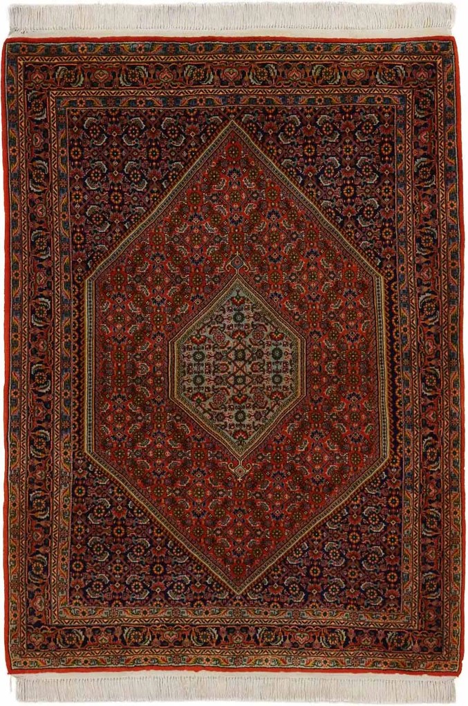 Bidjar Tappeto 120 x 160 Blu (Iran) Annodato A Mano