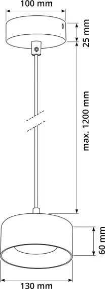 Brilagi - LED Lampadario sospeso su cavo AURA LUX 1xGX53/30W/230V nero/oro