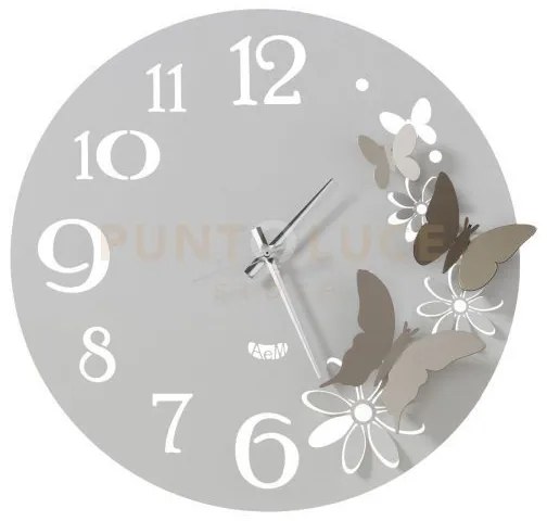Orologio da parete particolare butterfly flowers piccolo bianco mar...