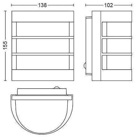 Philips 17479/93/PN - Applique da esterno 1xE27/60W/230V IP44 antracite