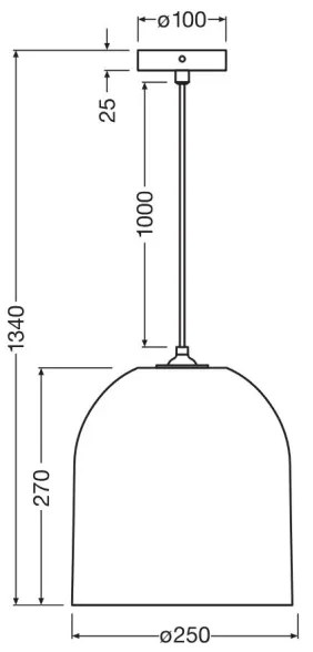 Ledvance - Lampadario a sospensione con filo DECOR CARDBOARD 1xE27/15W/230V diametro 25 cm