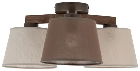 Brilagi - Lampadario da soffitto a montaggio superficiale LATTE 3xE27/15W/230V pino/mix