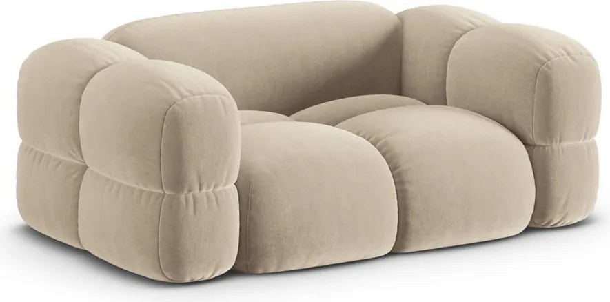 Divano beige con rivestimento in velluto 180 cm Loretto – Cosmopolitan Design