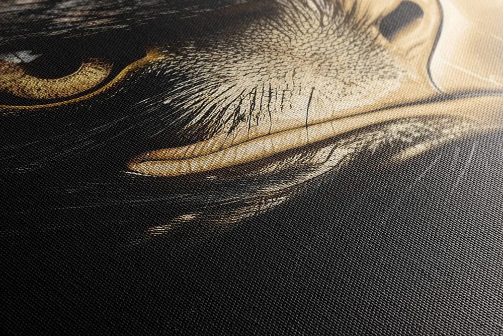 Quadro su tela – Aquila nero-oro