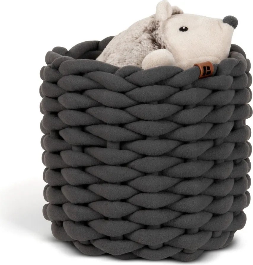 Cesto in tessuto ø 21x17 cm Peach Skin Round S – Bigso