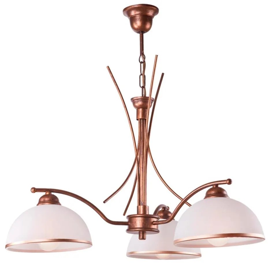 Lampadario a sospensione con catena PATRYCJA 3xE27/60W/230V