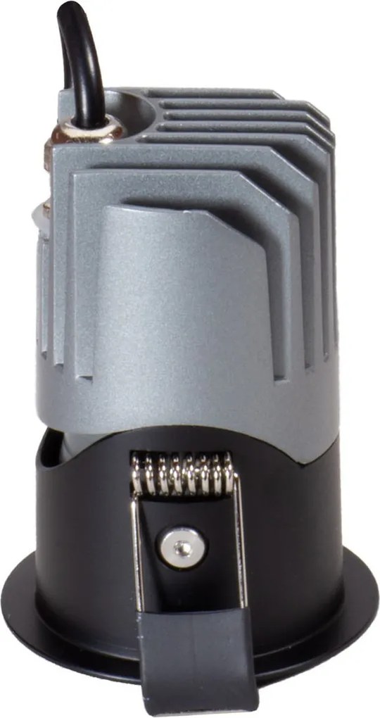 Faro LED da Incasso 6W Nero Ø45mm IP65 CCT UGR19 con driver Philips Colore Bianco Variabile CCT