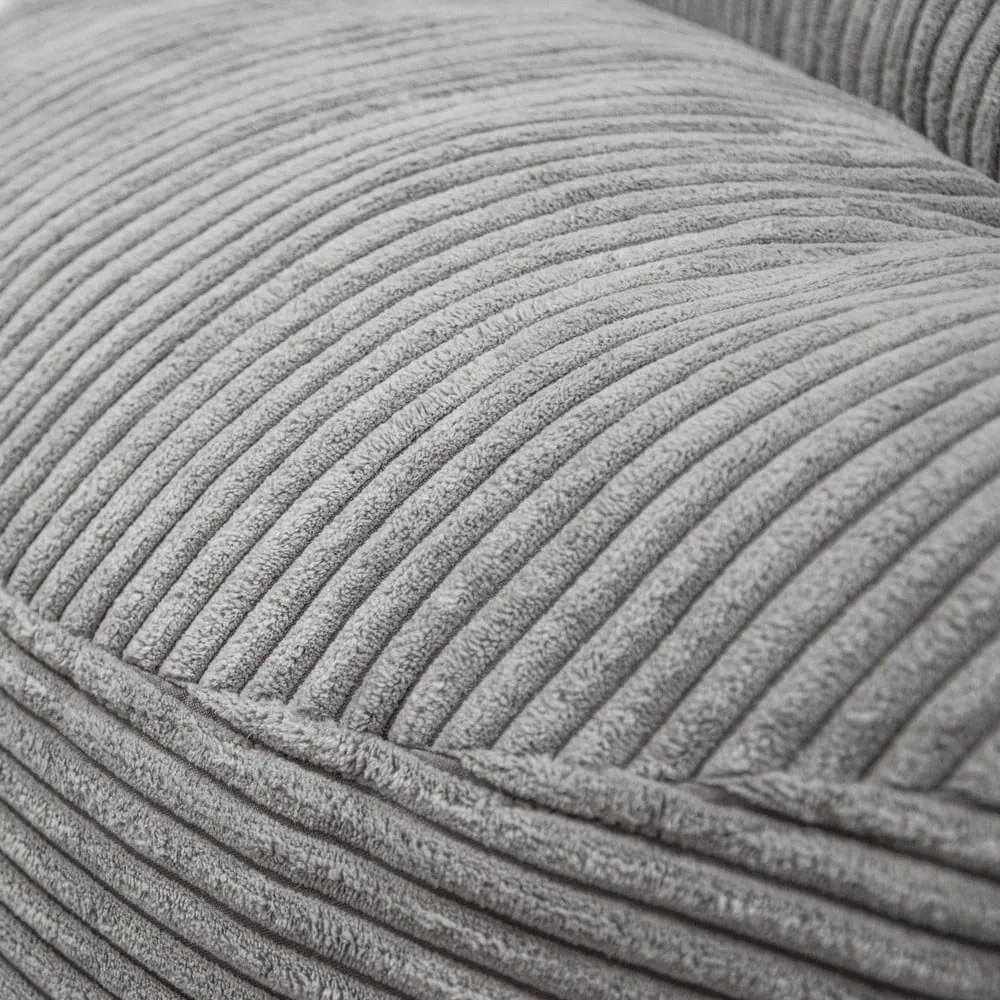 Pouf a sacco per bambini nero con rivestimento in velluto a coste Om 85 – SLOWDOWN