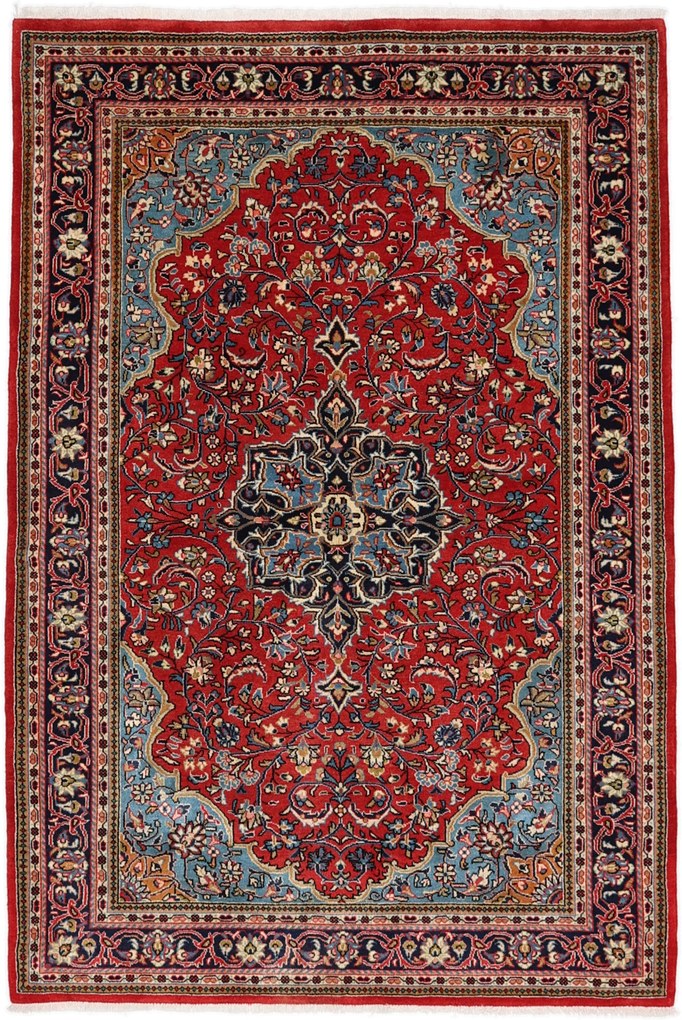 Sarouk Tappeto 140x210 (Iran) Annodato A Mano